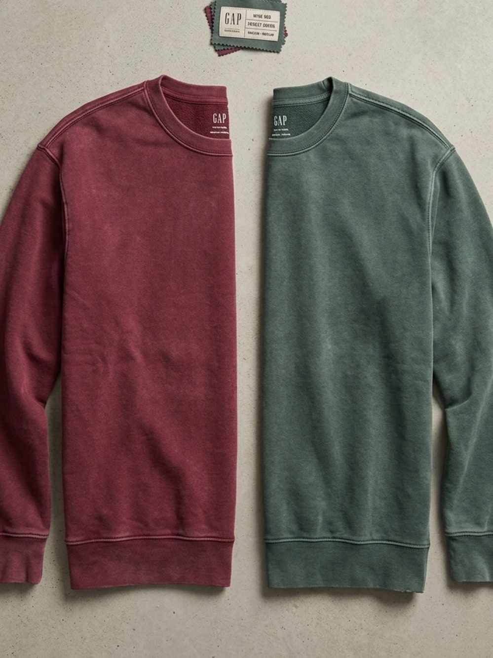 NWOT GAP Crewneck Sweatshirt - Wine Red & Forest Green